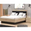 Double Bed Ascalon 180 Artisan - Black Grey 194x209x115 cm