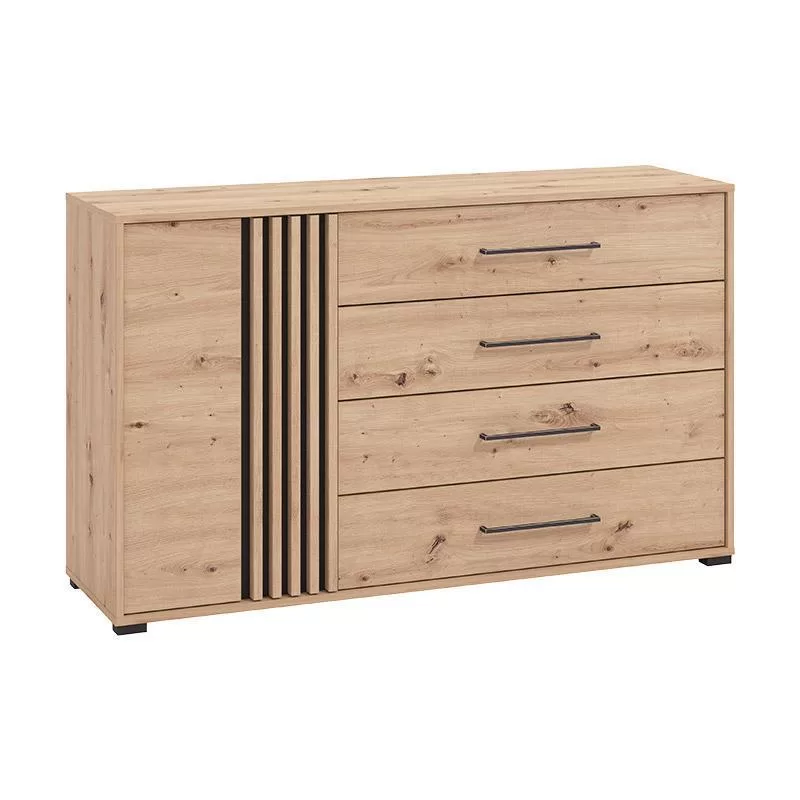 Κομότα Ascalon 135 2K4F Artisan Oak - Μαύρο 138x40x82 εκ.