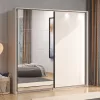 Wardrobe with Mirror Lucca 220 OG H217 Cashmere 220x61x217 cm