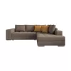 Corner Sofa with Stool New Karina Fylliana Right Corner Brown - Yellow 278x218x85 cm