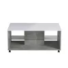 Coffee Table Bert Grey Concrete - White Lacquer 101x60x45 cm