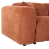 CORNER SOFA BRICKEN  BRICK RED FABRIC 110-282x98-160x72Hcm.