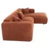 CORNER SOFA BRICKEN  BRICK RED FABRIC 110-282x98-160x72Hcm.