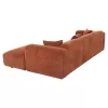 CORNER SOFA BRICKEN  BRICK RED FABRIC 110-282x98-160x72Hcm.