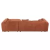 CORNER SOFA BRICKEN  BRICK RED FABRIC 110-282x98-160x72Hcm.