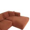 CORNER SOFA BRICKEN  BRICK RED FABRIC 110-282x98-160x72Hcm.