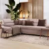 Corner Sofa Rio-M 3+4 Fylliana Left Corner Taupe - Brown 278*192*79 cm