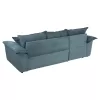 CORNER (LEFT) SOFA-BED WITH STORAGE SPACE ALDO  PETROL GREEN FABRIC 256x91-159x87Hcm.