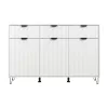 Comota - Sideboard Brest 3K3F White - White Matt 138x40x90 cm