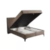 Double Bed Due Line with Storage space Brown 165x209x115 cm