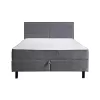 Double Bed Due Frame with Storage space Light Grey 165x209x115 cm