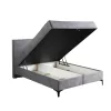 Double Bed Due Frame with Storage space Light Grey 165x209x115 cm