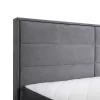 Double Bed Due Frame with Storage space Light Grey 165x209x115 cm