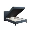 Double Bed Due Frame with Storage space Navy Blue 165x209x115 cm