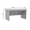 Work desk professional Anze natural melamine 150x75x75cm