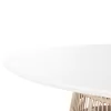 ROUND TABLE SAEID  ALUMINUM IN WHITE-SYNTHETIC ROPE IN BEIGE Φ120x75Hcm.