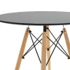 Julita table MDF black and beech wood in a natural shade Φ60x73cm