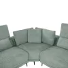 CORNER SOFA SYMMET  MINT FABRIC-GLOSSY ANTHRACITE LEGS 314x236x90-102Hcm.