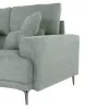 CORNER SOFA SYMMET  MINT FABRIC-GLOSSY ANTHRACITE LEGS 314x236x90-102Hcm.