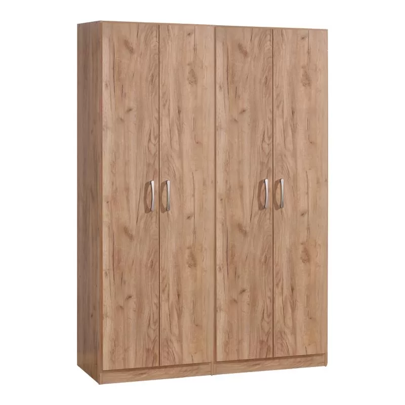 Ντουλάπα ρούχων τετράφυλλη Jonar I χρώμα oak 120x42x180εκ