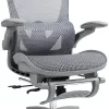 Work chair manager Zenyk mesh in black and white color 63x70x126cm