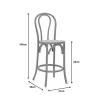 Bar stool Thonet natural beech wood 41x50x105cm