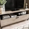 Έπιπλο Τηλεόρασης Umbria TV 140 Γκρί Δρύς - Μαύρο 137x40x58 εκ.