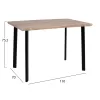 Dining Table 110x70 sonama with black legs