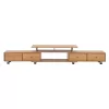 TV stand beech shade with 4 drawers expandable HM2399.01 217,5x30x39cm