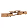 TV stand beech shade with 4 drawers expandable HM2399.01 217,5x30x39cm