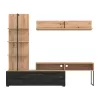 Wall Unit Evora Artisan Oak - Carbon 205x41x173 cm