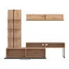 Wall Unit Evora Artisan Oak - Carbon 205x41x173 cm