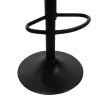 Bar stool Cozi adjustable height black matte metal with PU in black