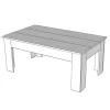 Coffee Table Marengo Sonoma - Latte - White 112x65x46 cm