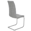 Chair Darrell metal chrome with PU light grey antique