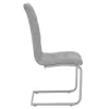 Chair Darrell metal chrome with PU light grey antique