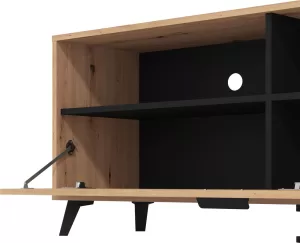 TV Stand Umbria TV 140 Artisan - Black 137x40x57 cm