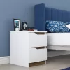 Nightstand Verena white-walnut 35x40x47cm