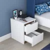 Nightstand Verena white-walnut 35x40x47cm