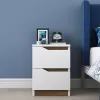 Nightstand Verena white-walnut 35x40x47cm