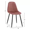 Dining Chair Leonardo Rotten apple velvet with metallic legs  45x53x85 cm.