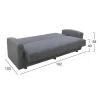 Sofa/ Bed 3 seater Dimos V05 Grey  220x77x83  cm