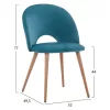 Chair Sadie Velvet Turquoise and metallic legs HM8544.09 52x49,5x77cm