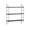 Triple Wall Shelf "Elmira" Fylliana Black 67*15*56 cm