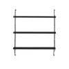 Triple Wall Shelf "Elmira" Fylliana Black 67*15*56 cm