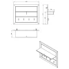 Έπιπλο Χολ Astor CIV Γκρί Δρύς - Λευκή Λάκα 93x26x71 εκ.