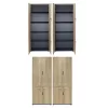 Wardrobes Lotus with 4 doors in oak-dark grey color 160x40x200cm