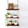 Wall set unit Windmill solid pine wood walnut-natural 40x14x90cm