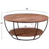 COFFEE TABLE  ACACIA WOOD  Φ90x40 cm.