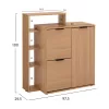 Shoe Cabinet Sonama  with 3 cabinets and column 97,5x29,5x100cm